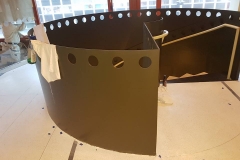 Fogning av spiraltrappa mot terazzo. Filmhuset Östermalm (2)